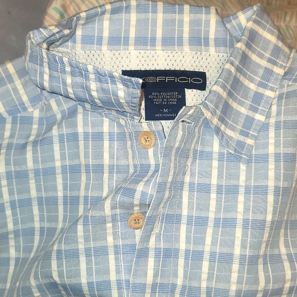 Mens EXOFFICIO Long Sleeve Dress shirt, Size M